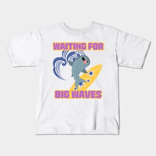 waiting for a big wave Kids T-Shirt